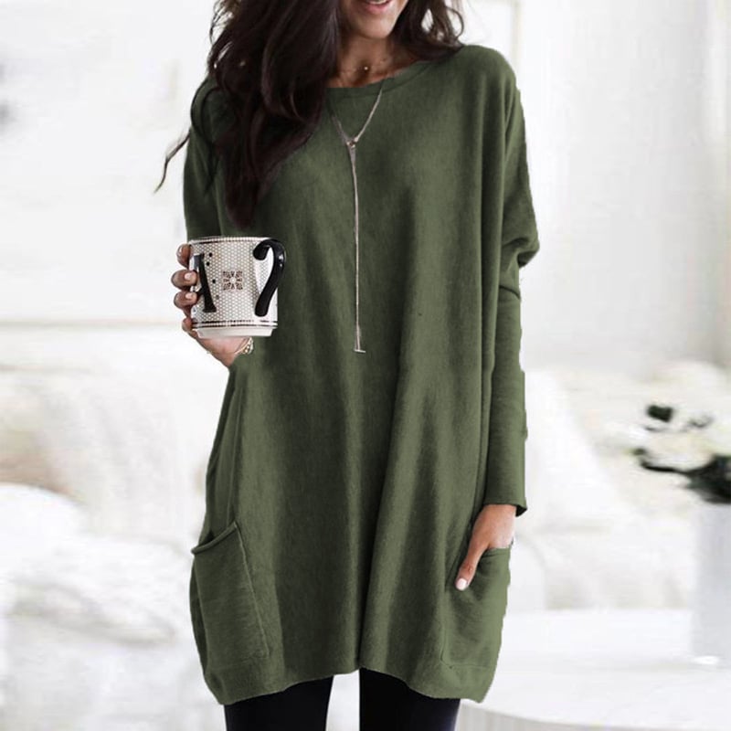 Imogen | Women's Relaxed Longline Tunic with Front Pockets – image 8