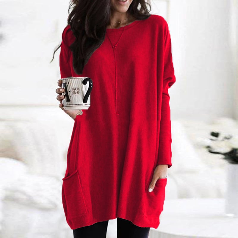 Imogen | Women's Relaxed Longline Tunic with Front Pockets – image 5