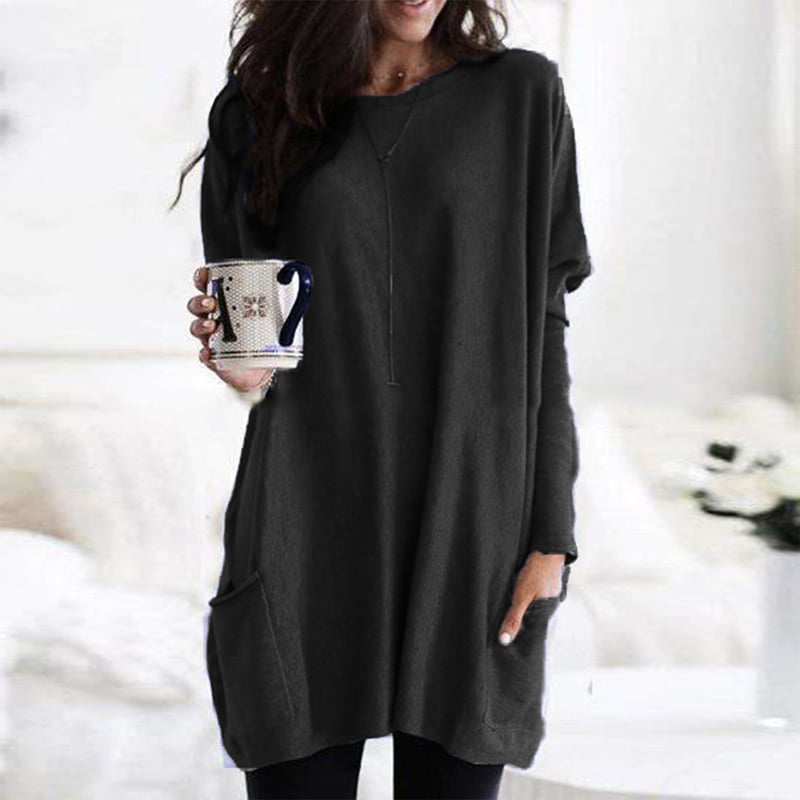 Imogen | Women's Relaxed Longline Tunic with Front Pockets – image 3