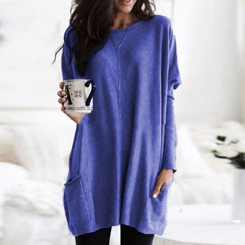 Imogen | Women's Relaxed Longline Tunic with Front Pockets – image 1