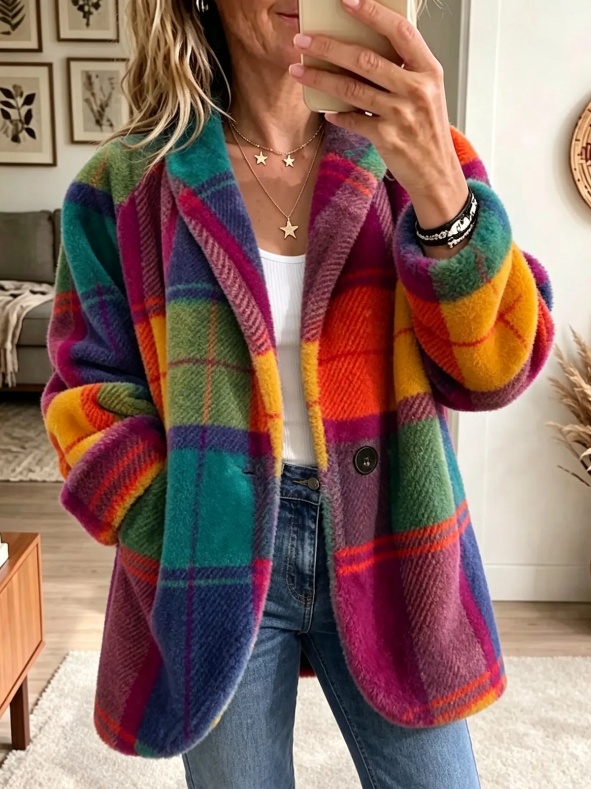 Harriet | Women's Checked Statement Jacket