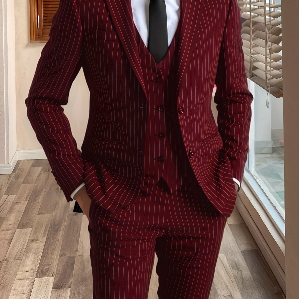 Nathan | Men's Pinstripe Three-Piece Suit