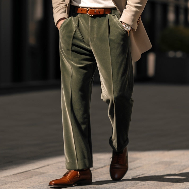 Gareth | Men's Tailored Pleated Trousers