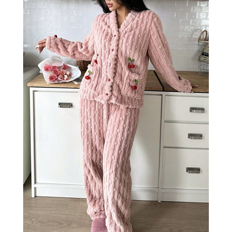 Ivy | Women's Cherry Two-Piece Lounge Set