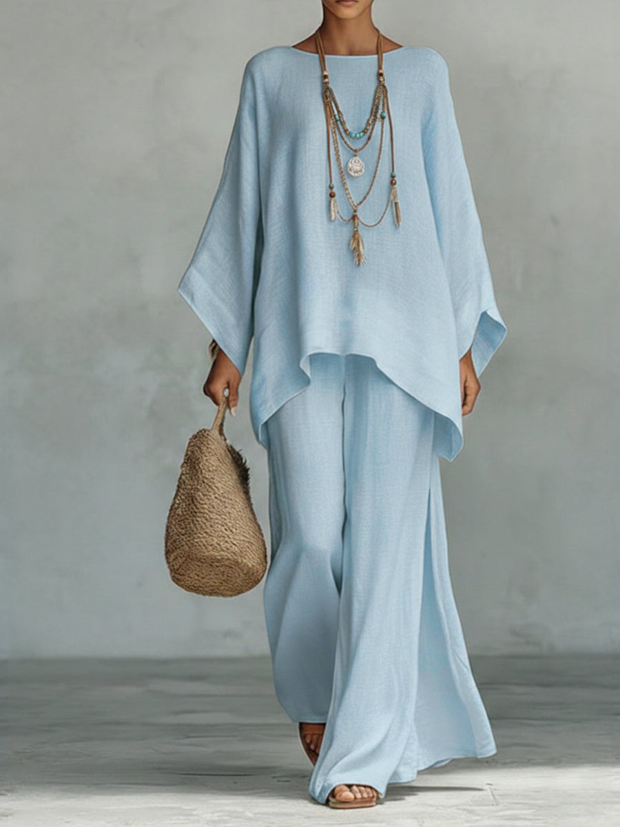 Coralie | Women's Elegant Wide-Sleeve Trouser Set