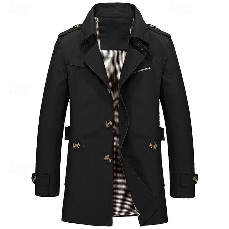 Winston | Men's Tailored Single-Breasted Trench Coat