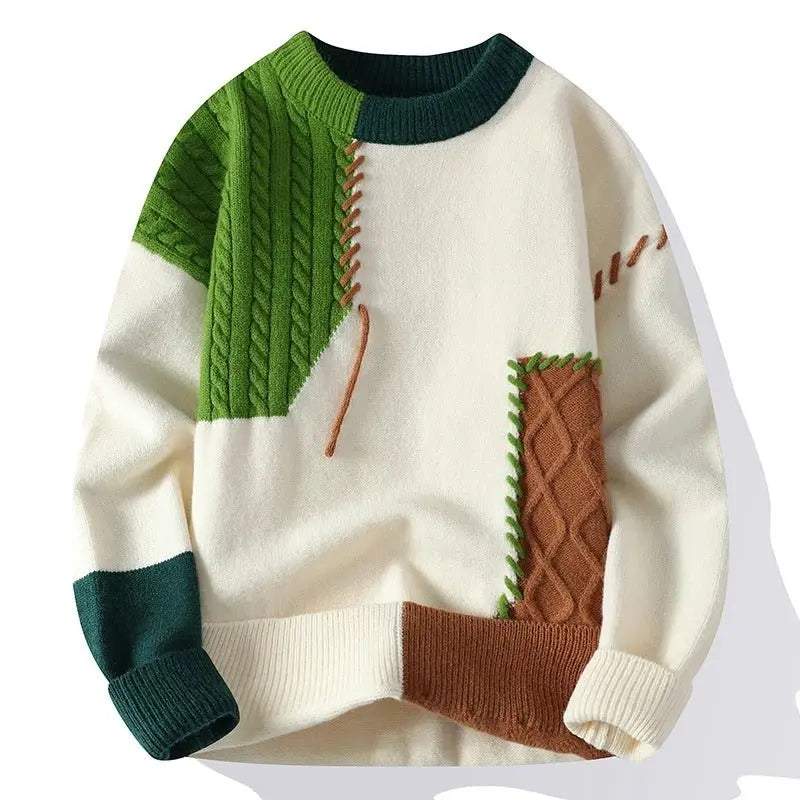 Alistair | Men's Colour-Block Knitted Jumper