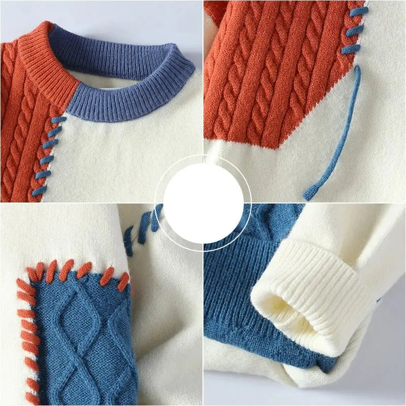 Alistair | Men's Colour-Block Knitted Jumper
