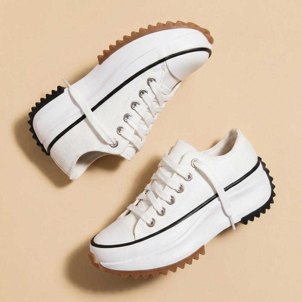 Imogen | Women's High Top Platform Trainers with Saw-Tooth Sole