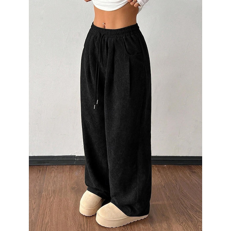 Erin | Women's Relaxed Wide-Leg High-Waist Trousers