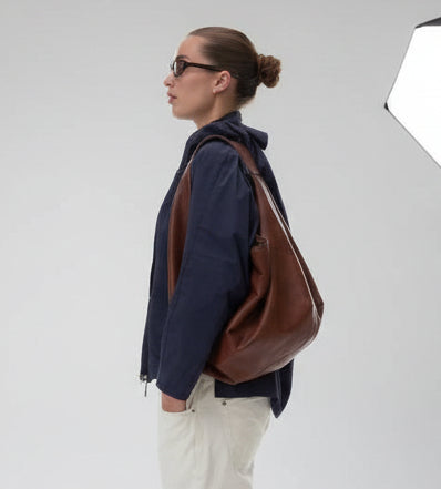 Hobo Vegan Leather Shoulder Bag – Elegant Slouchy Tote