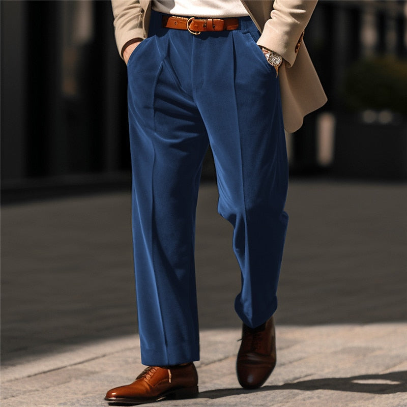 Gareth | Men's Tailored Pleated Trousers